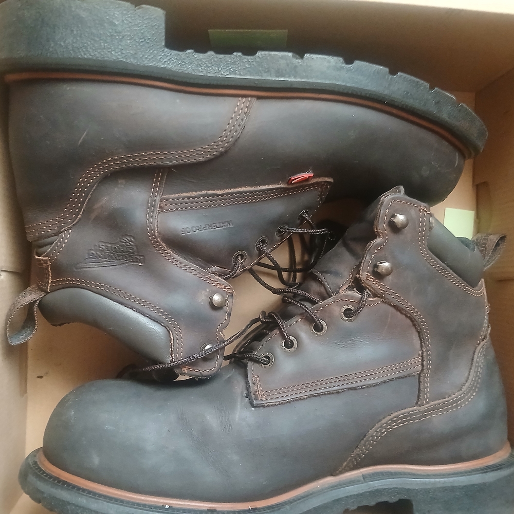 Red Wing Shoes Dark Brown Leather Boots
